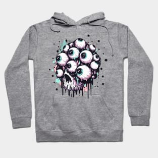 Eyeball skull horror Hoodie